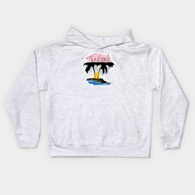 The beach Kids Hoodie by JustNadia